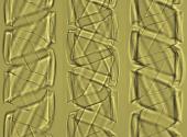 Topography-guided buckling of swollen polymer bilayer films into three-dimensional helices. Based on physical constraints, simple surface topography can guide buckling of flat bilayer films to form objects such as half-pipes, helical tubules, and ribbons.